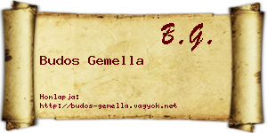 Budos Gemella névjegykártya